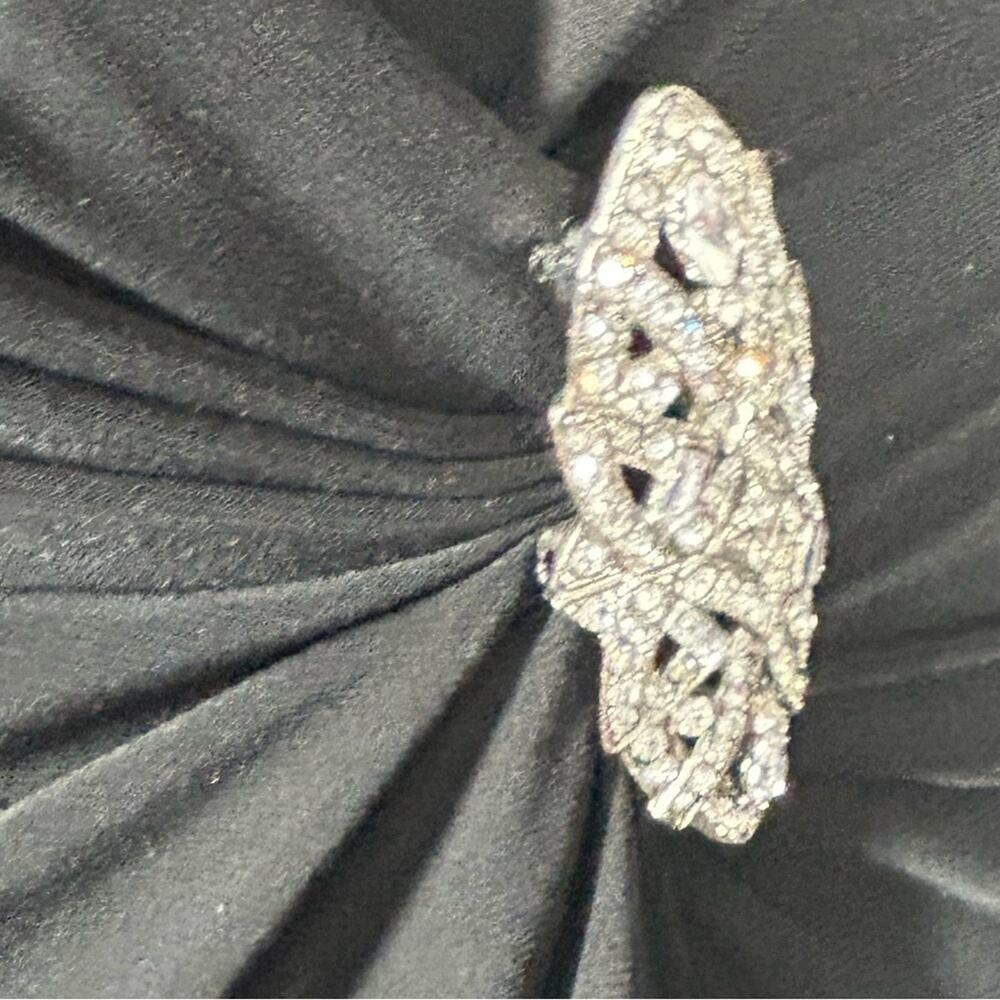 Lauren Ralph Lauren Black Long Sleeve Evening Gown Size 6 Formal - Picture 12 of 13